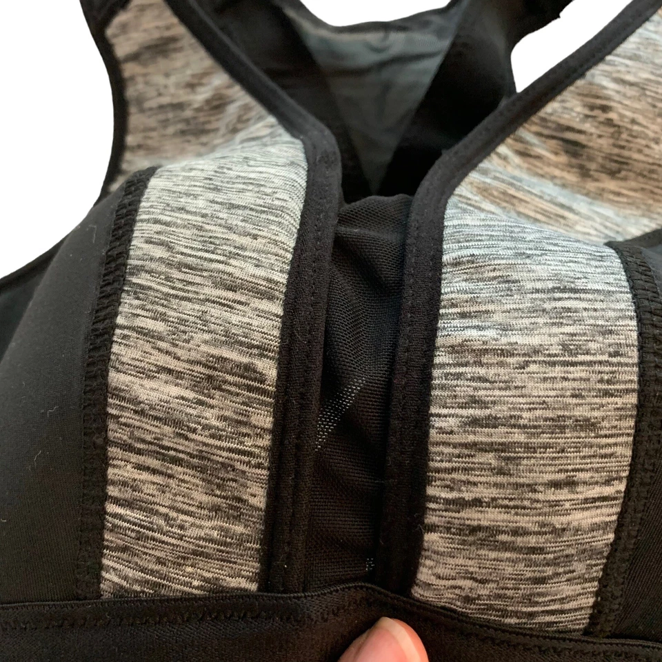 Sujetador inalámbrico Everlast Sports Racerback negro gris L compresión ligera grande Foto 3 de 4