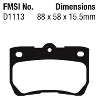 Pastillas de freno traseras EBC DP31586C Redstuff cerámica bajo polvo para Lexus IS350 2006-2013 Foto 4 de 4