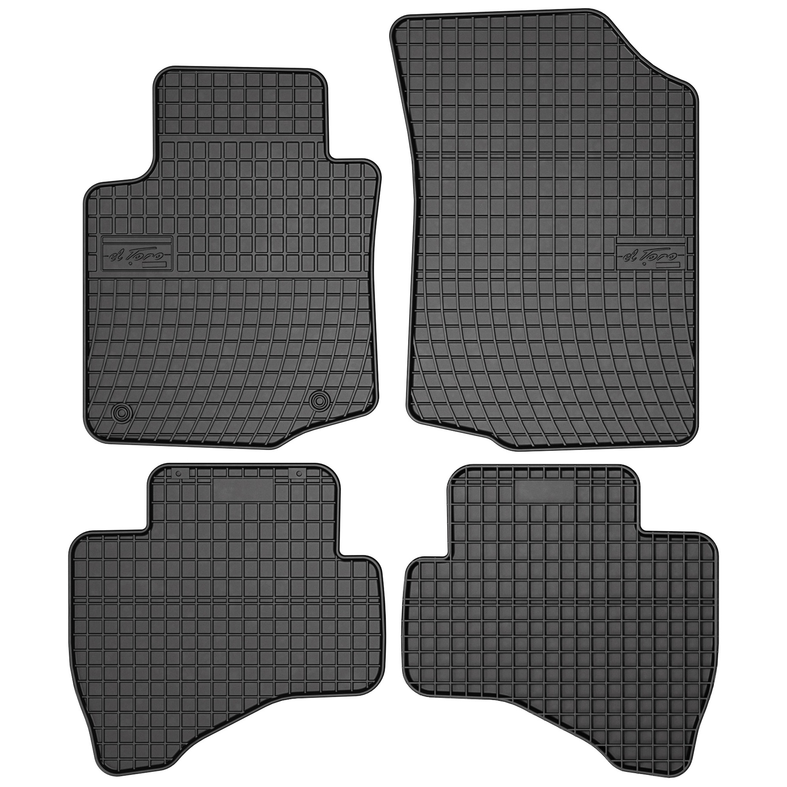 Tapis de sol Citroen C1 I en caoutchouc Frogum El Toro noir robuste