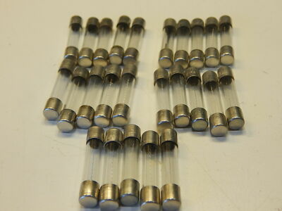 (25) BUSSMANN AGC-3 FUSE 3 AMP 250V FAST BLOW GLASS 6.3mmX32mm 1.25'' - LOT OF 25