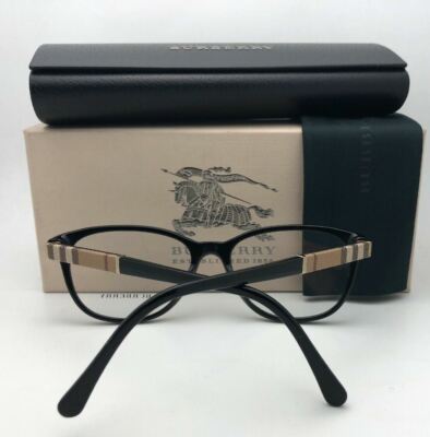 New BURBERRY Eyeglasses B 2172 3001 52-16 140 Black & Gold  display picture 1