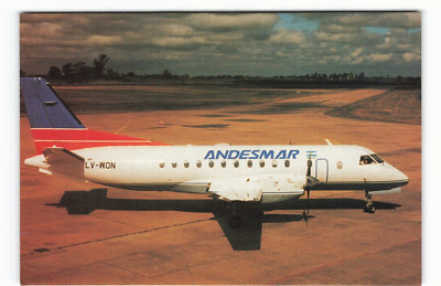 Postcard Airline ANDESMAR LV-WON Saab 340A Cityliner CC10.