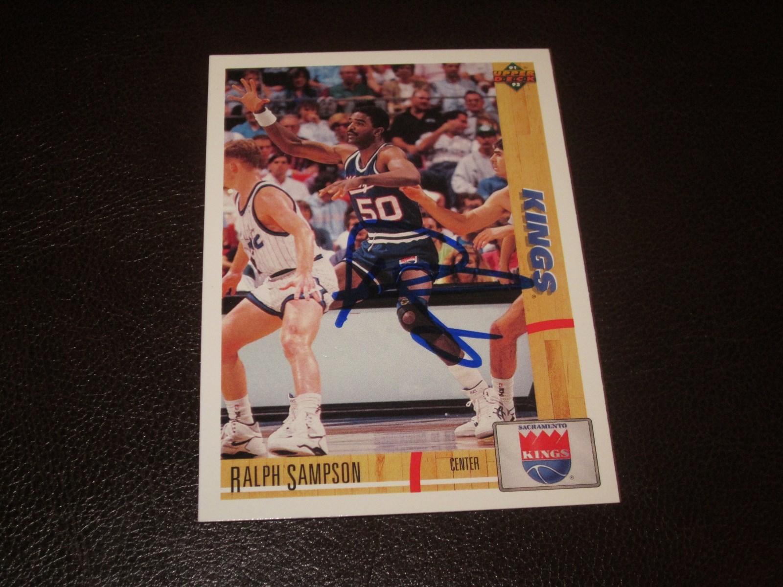 RALPH SAMPSON  AUTOGRAPHED 1991 UPPER DECK CARD-HOF