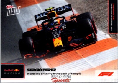 Sergio Perez Red Bull 2021 Topps Now Formula 1 F1 Card #49 Incredible Drive