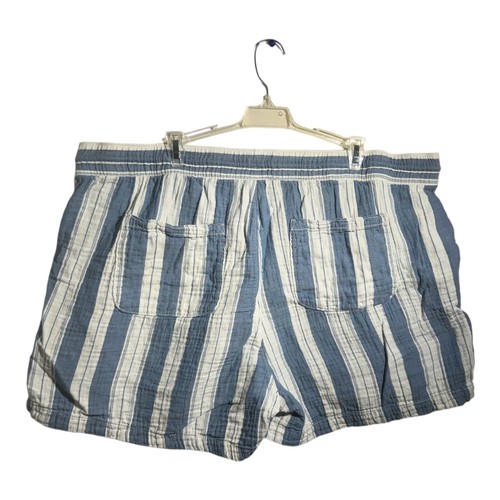 Old Navy Womens Shorts Blue Striped Hi Dimension 100% Cotton Size XXL - Picture 13 of 13