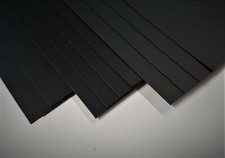 Black Polystyrene Sheets High Impact Matt Plasticard A5 A4 A3, 0.5 0.75 & 1mm