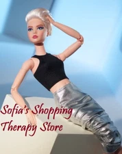 Barbie Signature Fully Posable Barbie Looks Doll Tall Blonde Pixie Cut #8 MTM