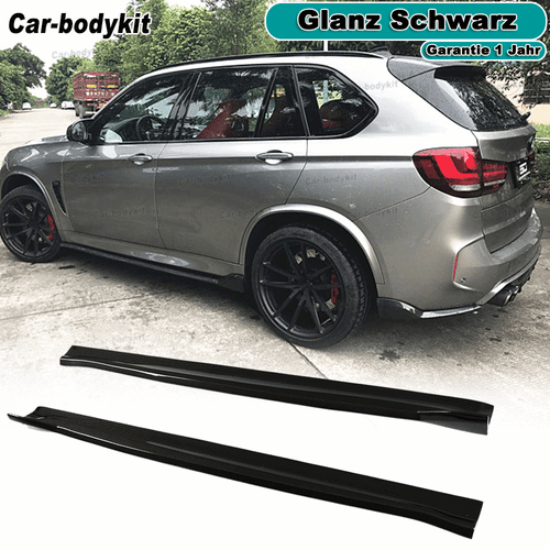 Glanz Schwarz Seitenschweller Side Skirt Ansätze Für BMW F86 X6M F85 X5M 2014-18