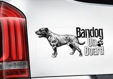 Bandog - Car Window Sticker - Dog on Board Sign - Bandogge Gift V05BLK
