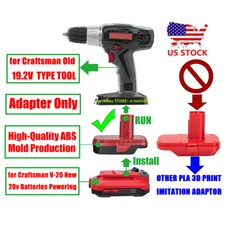 1 Adaptor fits Craftsman V-20 NEW 20v Battery To for 19.2v C3 Tool- Adapter Only