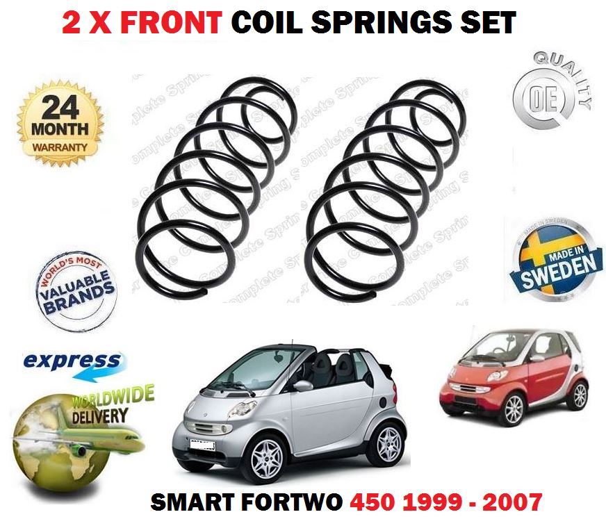 Für Smart Fortwo 450 0.6 0.7 0.8 Cdi 1999-2007 Neu 2x Vordere Spiralfedern Satz Für Smart Fortwo 450 0.6 0.7 0.8 Cdi 1999-2007 Neu 2x Vordere Spiralfedern Satz