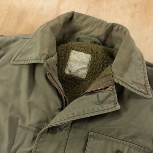 1984 USN US Navy A-2 Cold Weather Permeable Deck Jacket MEDIUM vtg 80s usa made - Picture 7 of 10