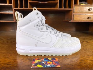 Nike Lunar Force 1 Duckboot Mens High Top Triple White/Off White 805899-101 Sz 8 | eBay