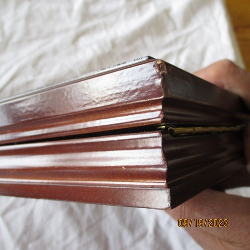 Vintage CHERRYWOOD Wooden Playing card BOX Playing Card not included - Picture 6 of 7