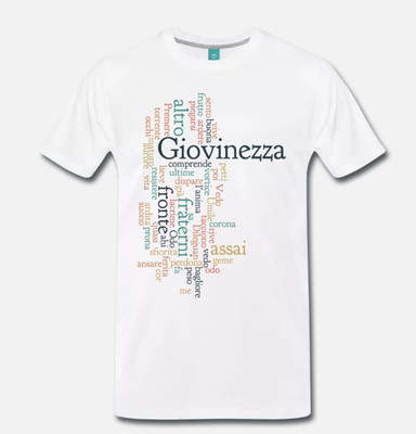 T Shirt Maglia Frase Gabriele D Annunzio O Giovinezza Poesia Citazione Artwork Ebay