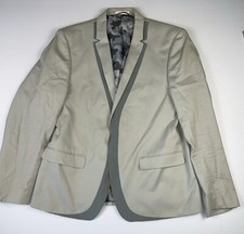 Michael Kors Men's Gray Snap Button Cotton Sports Blazer