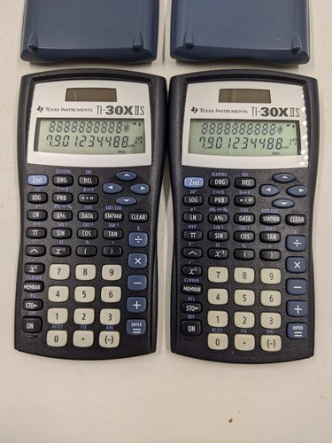 Pair Texas Instruments TI-30X IIS 2-Line Scientific Calculator – Solar / Battery - Picture 2 of 5