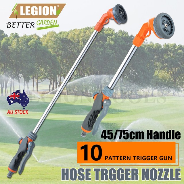 Watering Wand Gun Long Handled 45/75cm 10 Pattern Water Hose Trgger Nozzle Watering Wand Gun Long Handled 45/75cm 10 Pattern Water Hose Trgger Nozzle