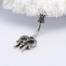 1PC 14G(1.6mm) Belly Button Rings Fork Navel Piercing Body Jewerly