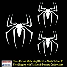 Spider Three White Vinyl Decal Car Truck Window Tumbler Laptop Tablet Notebook
