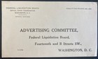 Mint Washington DC USA Federal Liquidation Board Postcard Cover to Advertising C — photo 1