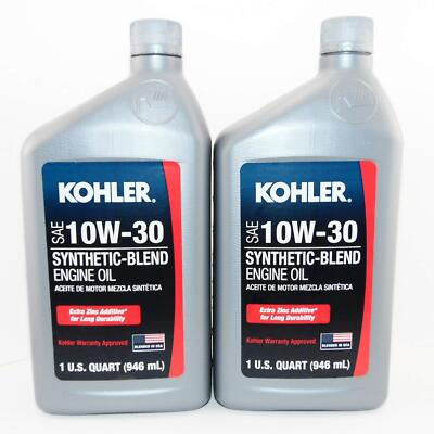 #ad GENUINE OEM KOHLER PART # 25 357 65 S 10W30 SYNTHETIC OIL QUART 2 PACK $25.12