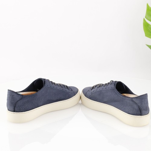 Frye Womens Lena Sneaker Size 8 Blue Nubuck Perforated Lace Up Shoe Platform - Picture 8 of 16
