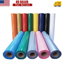 Roll Iron on Heat Press Heat Transfer Vinyl HTV T-shirt 12"x 5FT-20FT for Cricut