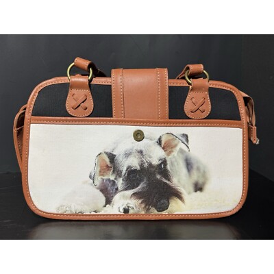 2008 Ardleigh Elliott Faithful Friends Schnauzer Handbag 11'' X 7'' Purse Bag Dog