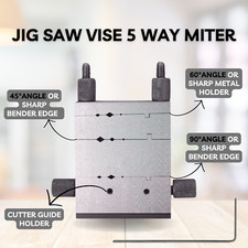 5-Way Miter Saw Vise & Tubing Jig – Filing, Cutting & Shaping Tool 45° 60°& 90°