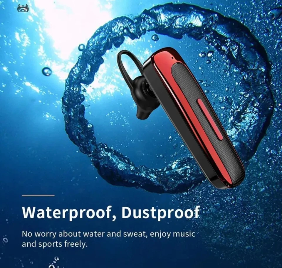 Bluetooth 5.0 Earpiece Driving Trucker Wireless Headset Earbuds Noise Cancelling - Image 4 of 4