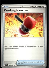 Pokemon Crushing Hammer 168/198 Scarlet Violet Base Non Holo Common  2 Card Lot