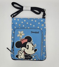 Walt Disney World Orlando Classic Minnie Mouse Blue Spotted Crossbody Bag .11