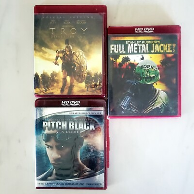 #ad HD DVD 3 Pack Troy Full Metal Jacket Pitch Black $11.20