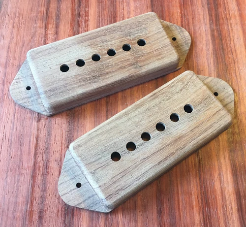 Guilford Bubinga P-90 Dog Ear Pickup Cover Set fits Gibson Seymour Duncan USA