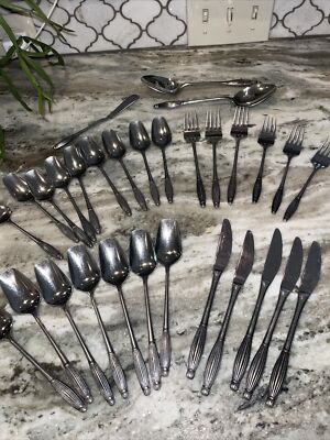 Hard To Find Towle Silver Supreme TWS145 Stainless Flatware Set - Lot Of 30