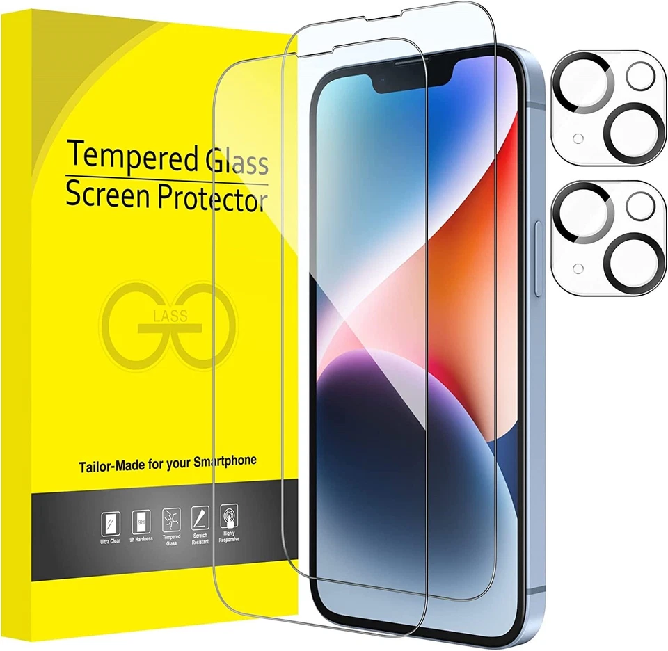 BNBUKLTD® Screen Protector For iPhone 14,13,12,11, Pro MAX Mini Camera Lens Glass Privacy