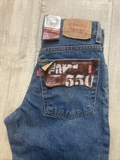 Levis Jeans 550 Denim Blue Relaxed Fit Boys Size 12 Slim 24 x 26 Straight READ