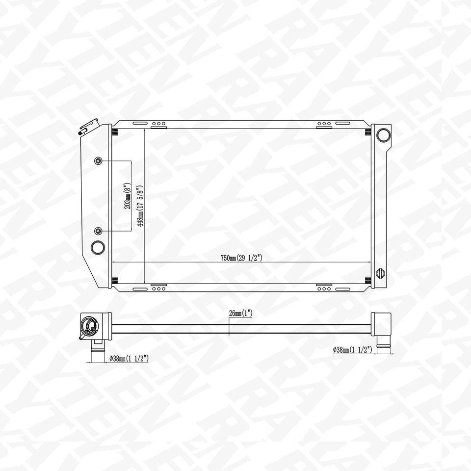 Radiator for Mercury Marquis Monterey Lincoln Continental Ford LTD Custom 500 - Изображение 2 из 4