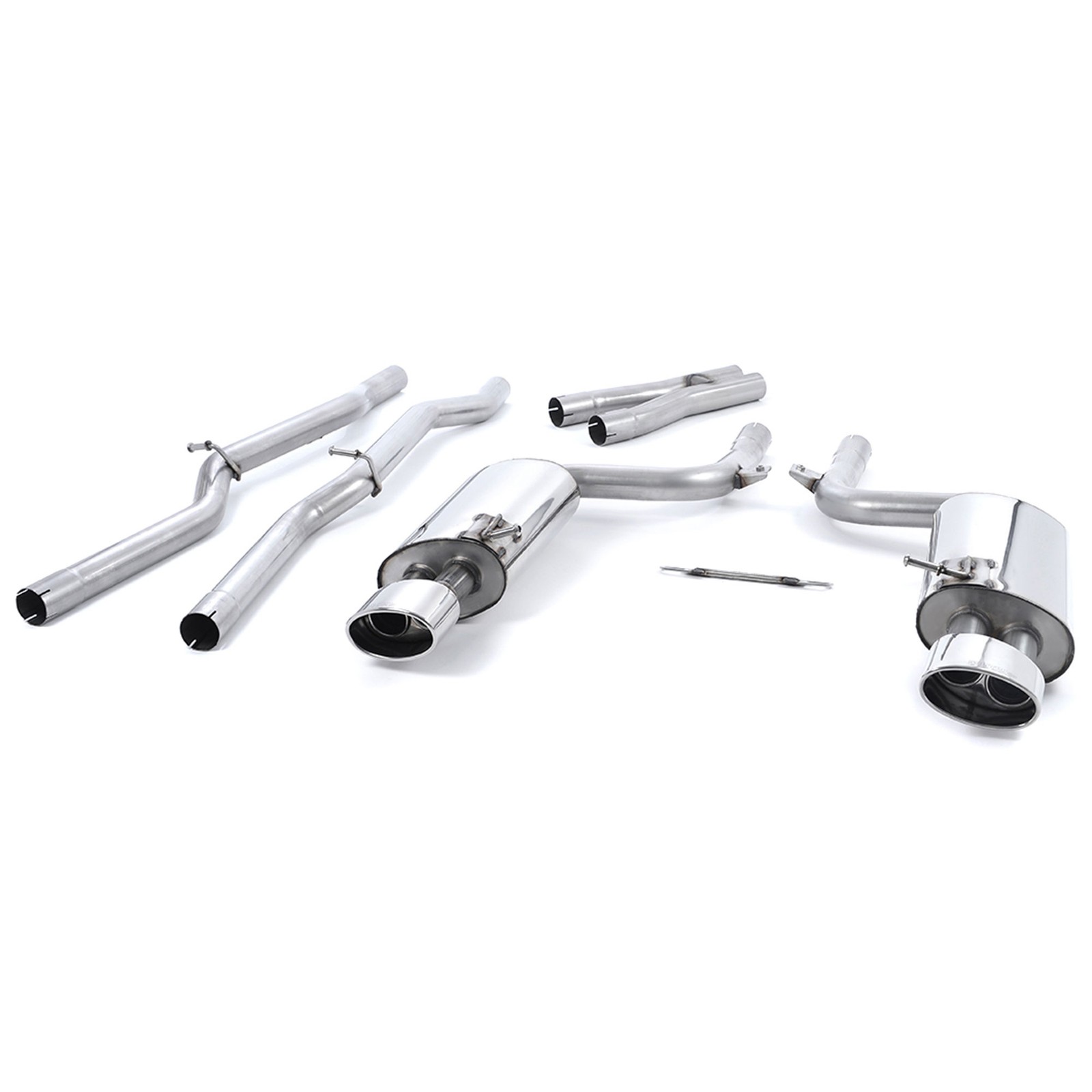Milltek Non-Res 2.36'' Exhaust System, Non-Valved For Audi RS4 (B7) - SSXAU117