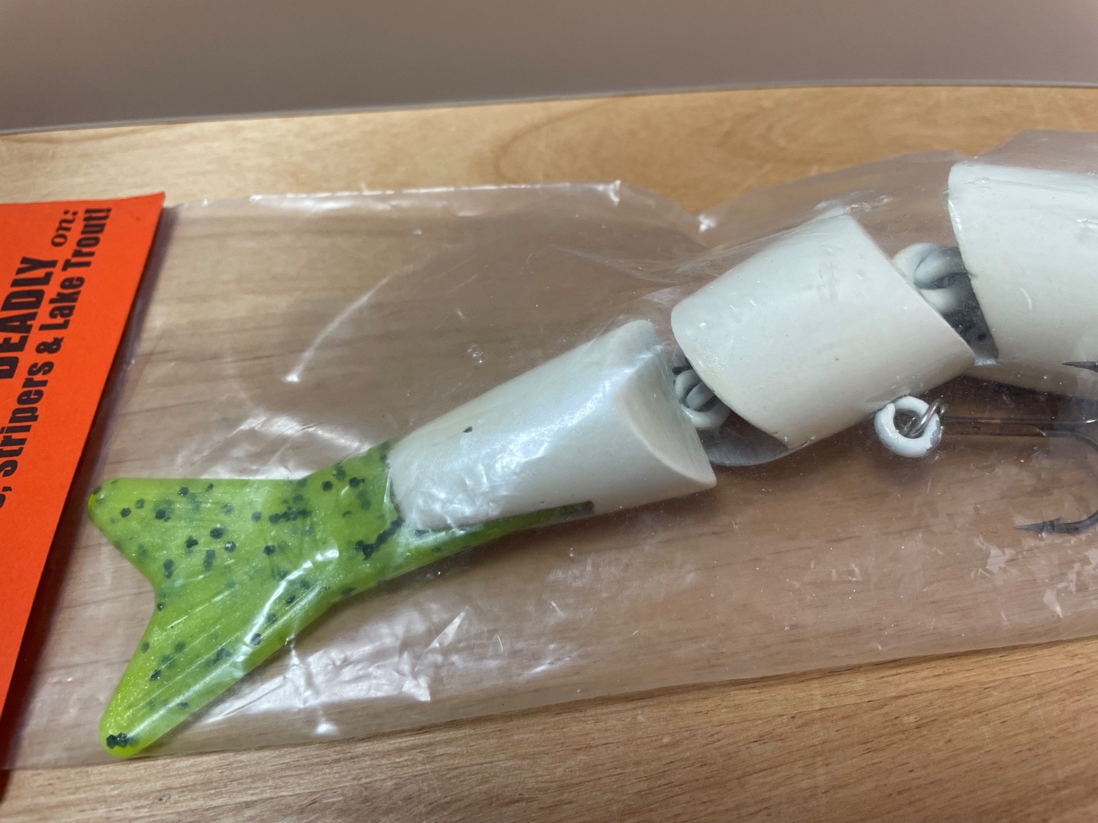 MS Slammer XX Md 9inch White swimbait Topwater wakebait wood fishing lure Unused - Image 4