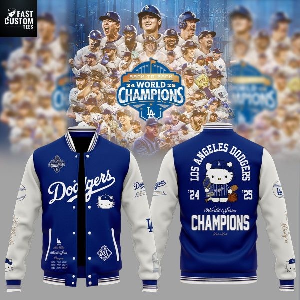 LA Dodgers x Kitty 2025 World Series Champions Baseball Jacket | eBay