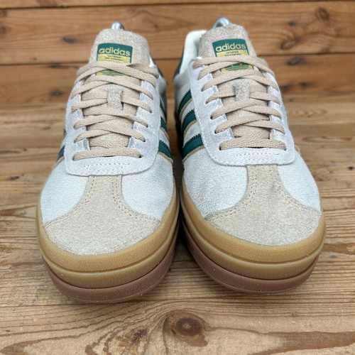 Adidas Trainers Womens UK 6 Originals Gazelle Bold Beige Green Platform Shoes - Picture 4 of 13