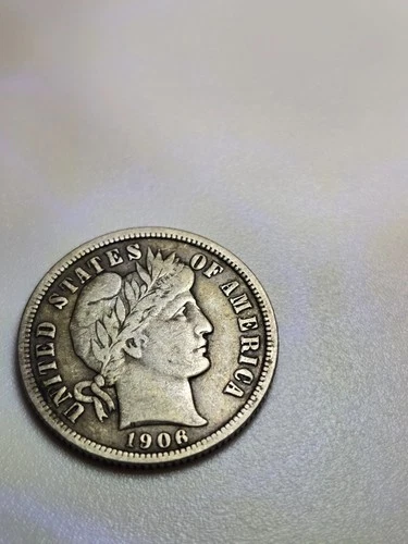 1906 10C Barber Dime Very nice foundation