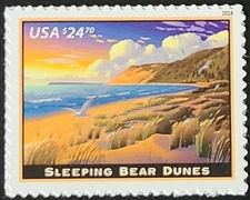 US 2018 Scott #5258 $24.70 Express Mail Sleeping Bear Dunes Michigan MNH