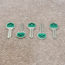  Ilco KW1-PC Green Key Blanks Lot Of 5 NOS Locksmith 