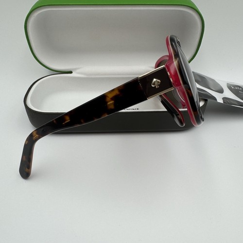 Kate Spade Annora/P/S S0UVW Havana Tortoise/Red Polarized Lens Sunglasses NWOT - Picture 2 of 7