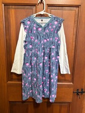 Tea Collection Long Sleeve Blue Floral Dress Size 10