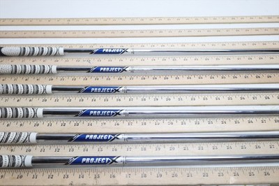 Project X Blue Label Steel 125g 6.5 X 33.25''-36.25'' Iron Shaft Set Pulls 2696