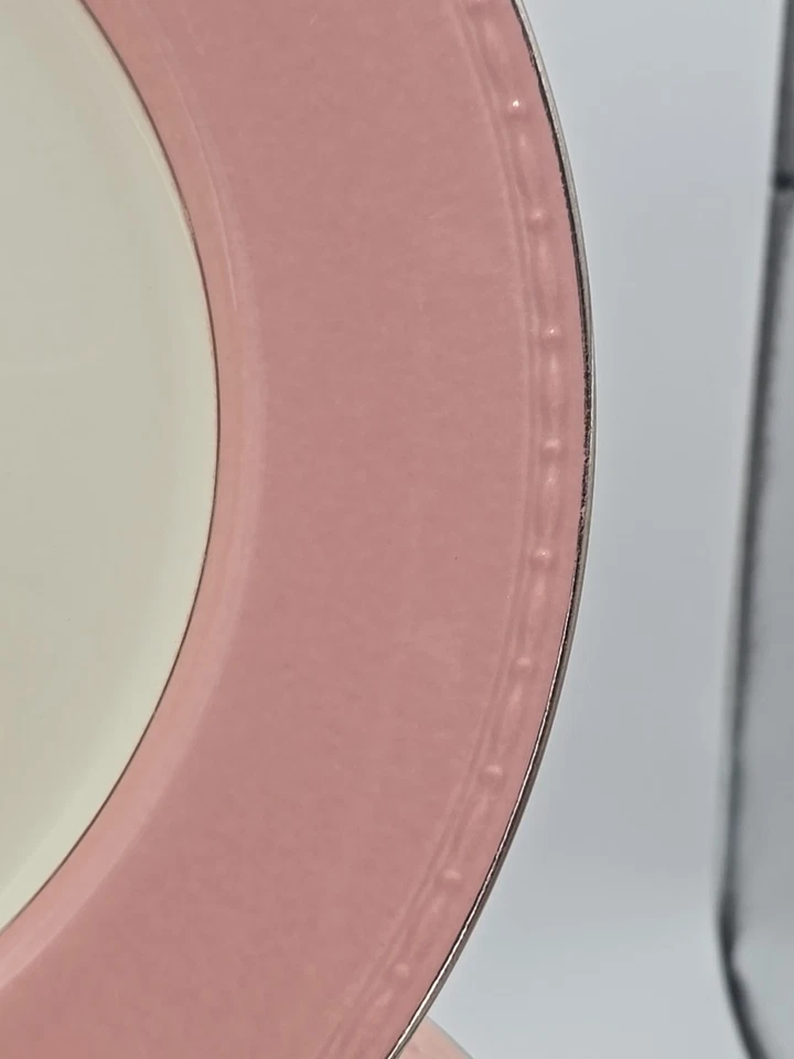 Vintage Cunningham & Pickett Norway Rose Dinner Plates 9.75 In Set Of 8 USA - Image 3 of 4